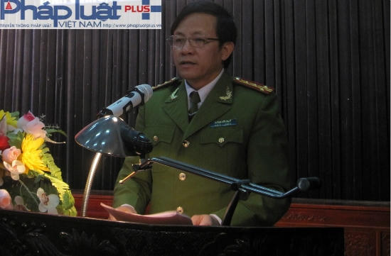 Đại tá Hoàng Đức Thúy - Người phát ngôn công an tỉnh Hải Dương.