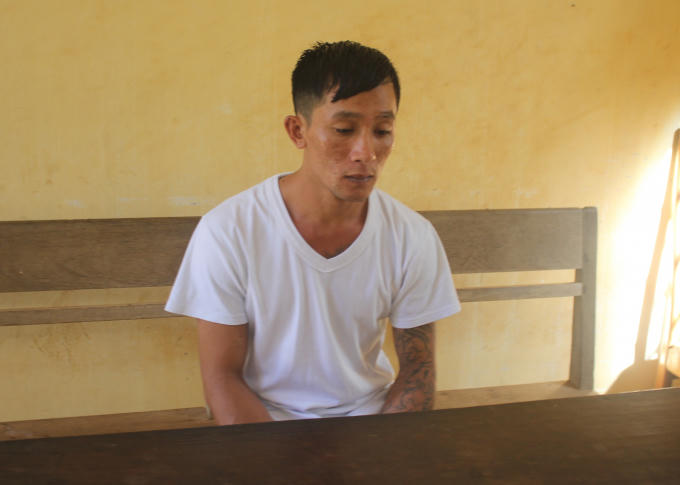Hoàng Quốc Huy tại cơ quan điều tra.