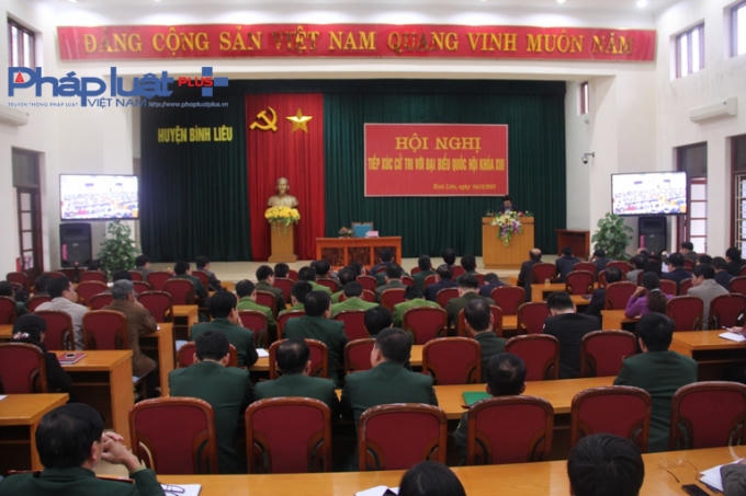 Hội nghị có sự tham gia của đông đảo các cử trị huyện Bình Liêu.