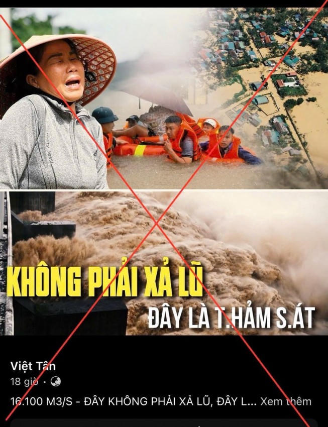 Thông tin sai sự thật được các đối tượng phát tán.