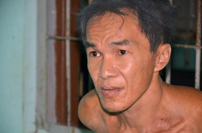 Đối tượng Nguyễn Thanh Tâm tại cơ quan công an. Ảnh: báo Vietnamnet)