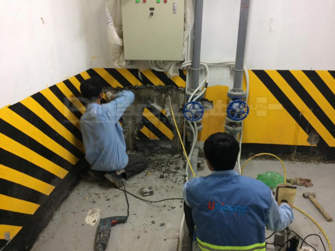 Cư dân Tràng An Complex tiếp tục “tố” chủ đầu tư xây dựng sai thiết kế, thi công kém chất lượng. (Ảnh: NV cung cấp)