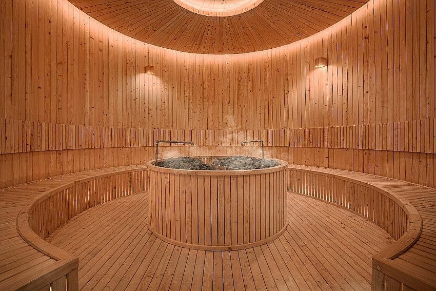 Phòng xông hơi tại tổ hợp nghĩ dưỡng Mori Onsen.