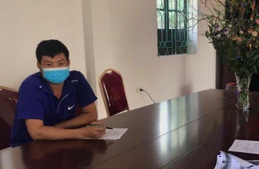 Ông N. D. S. Tại cơ quan Công an.