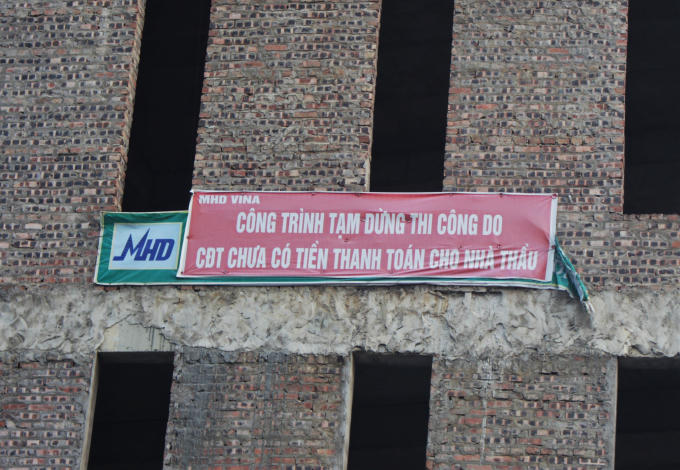 Dự án dừng thi công do gặp khó khăn về nguồn vốn thực hiện