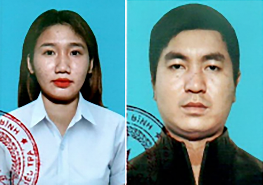 Đối tượng Trương Thị Bích Phượng và Vũ Xuân Nam. Ảnh: CANB