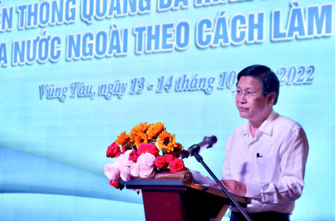 Ông Lê Ngọc Khánh, Phó Chủ tịch UBND tỉnh Bà Rịa – Vũng Tàu phát biểu tại hội nghị.