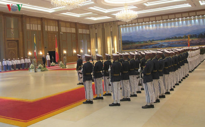 Tại cuộc hội đàm, hai nhà lãnh đạo nhất trí thiết lập khuôn khổ “Quan hệ Đối tác, hợp tác toàn diện” giữa nước Cộng hòa xã  hội Chủ nghĩa Việt Nam và nước Cộng hòa Liên bang Myanmar.