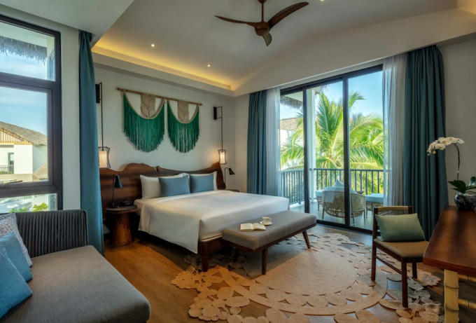Bên trong villa New World Phu Quoc Resort được bài trí thanh nhã