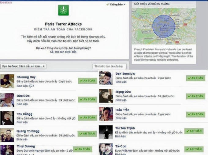 Tính năng thông báo an toàn trên Facebook cho bạn bè trên mạng xã hội này biết chủ nhân của thông báo không bị nguy hiểm.