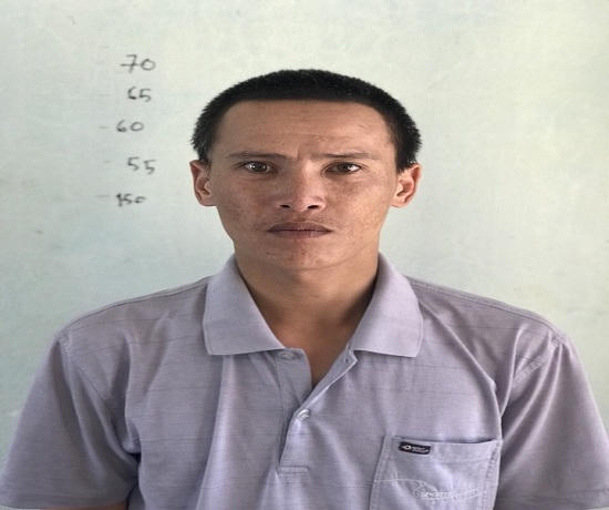 Nguyễn Văn Hiếu tại cơ quan điều tra. (Ảnh Công an Lai Châu)