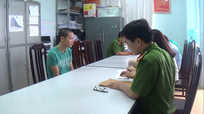 Đối tượng tại cơ quan điều tra.