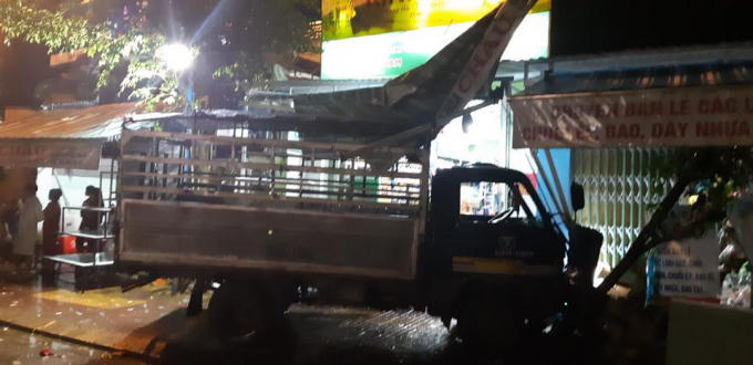 Hiện trường vụ tai nạn.(Ảnh Châu Phan)