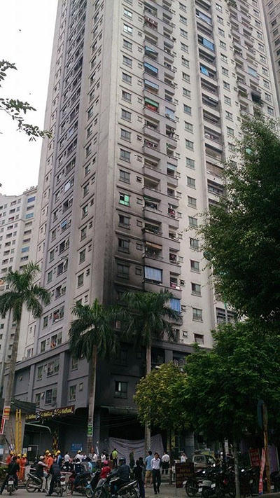 Cháy ở tòa nhà CT4 khu đô thị Xa La, Hà Đông, Hà Nội.