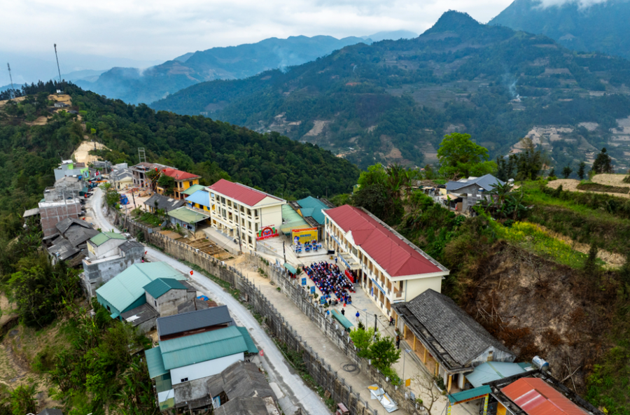 Phổ thông dân tộc bán trú (PTDTBT) THCS Chiến Phố, xã Chiến Phố, huyện Hoàng Su Phì, tỉnh Hà Giang (cũ). Ảnh: Dân trí
