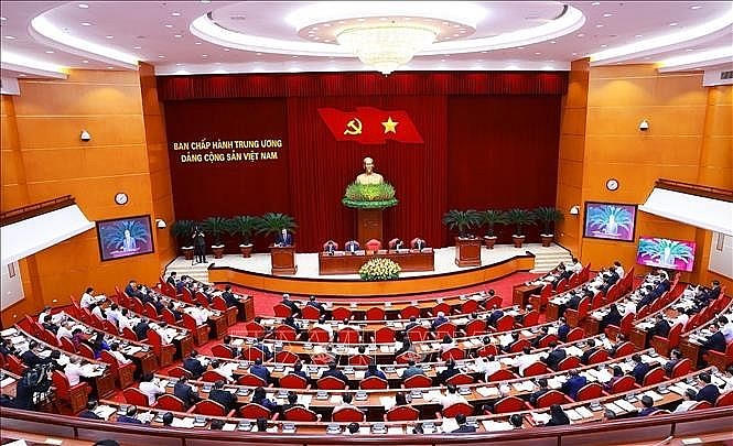 Hội nghị Ban Chấp hành Trung ương Đảng khóa XIII, ngày 25/11. Ảnh: Dương Giang/TTXVN
