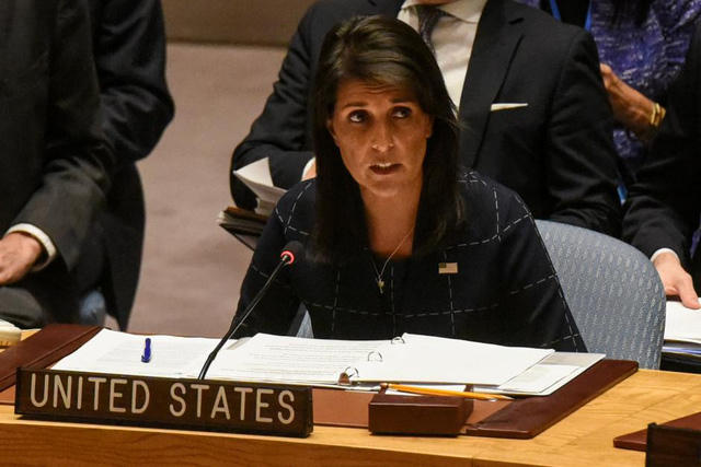 Đại sứ Mỹ tại Liên Hợp Quốc Nikki Haley (Ảnh: Reuters)