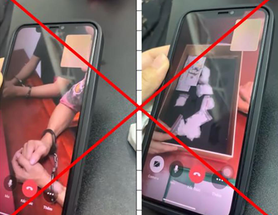 Những kẻ giả công an cho nạn nhân thấy hình ảnh 