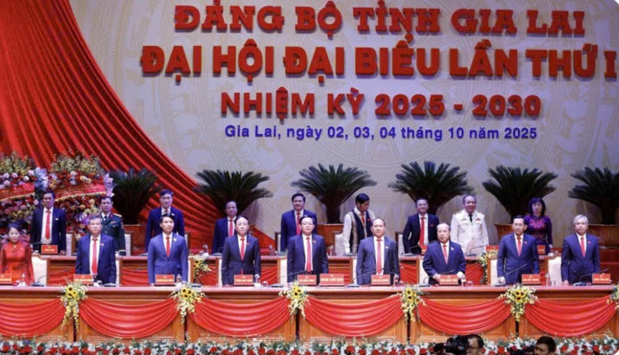 Khai mạc Đại hội đại biểu Đảng bộ tỉnh Gia Lai. Ảnh: Báo Gia Lai