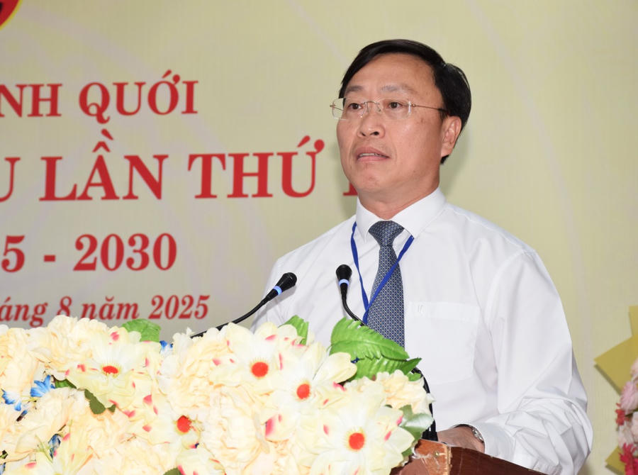 Ông Huỳnh Hữu Trí – Phó Chủ tịch UBND tỉnh Cà Mau, phát biểu chỉ đạo Đại hội.