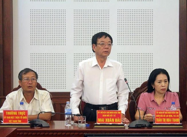 Giám đốc Sở Y tế Gia Lai tại một buổi làm việc