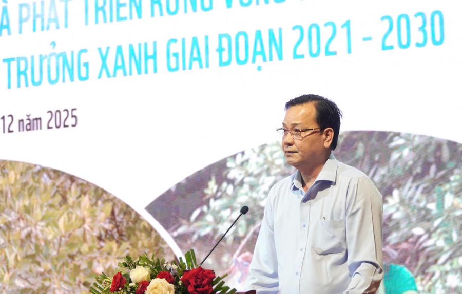 Ông Phan Minh Chí - Phó Giám đốc Sở NN&MT Cà Mau, đề nghị tiếp tục được hỗ trợ nguồn lực, kỹ thuật và mô hình sinh kế bền vững phục vụ tăng trưởng xanh.
