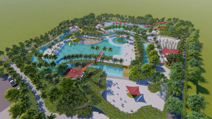 Toàn cảnh dự án SunBay Cam Ranh Resort &amp; Spa. Có tổng vốn đầu tư khoảng 1400 tỉ đồng, dự án dự kiến chính thức hoạt động từ cuối năm 2019.