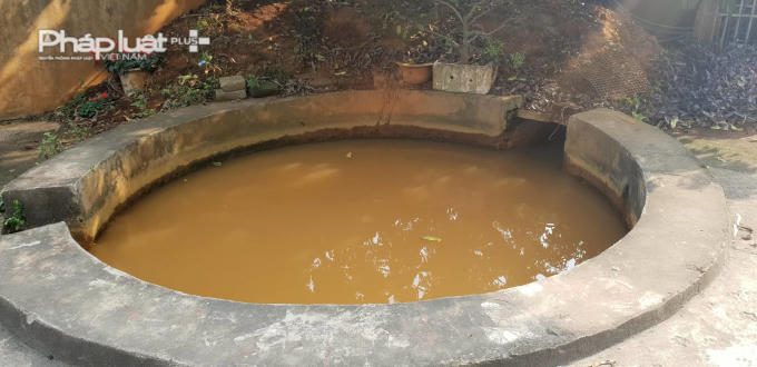 Một bể nước của Chi nhánh Công ty Cổ phần Sản xuất xuất Nhập khẩu xây dựng Hà Nội. Ảnh Chí Kiên