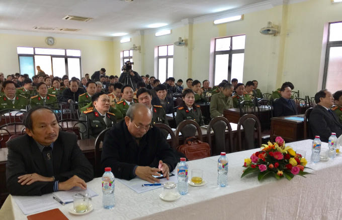 Nhiều cán bộ và lãnh đạo ngành Công an và đường sắt tham dự buổi sơ kết.
