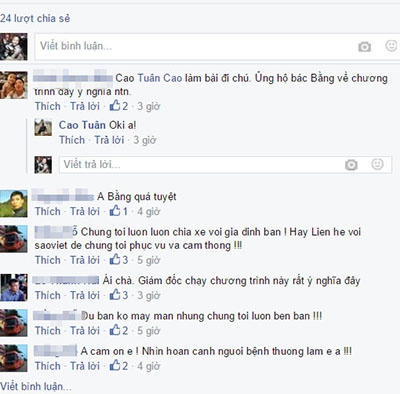 Chương trình hỗ trợ nhận được nhiều sự ủng hộ của thành viên.