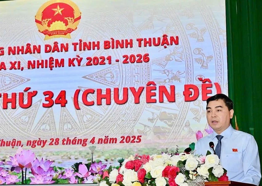 Ông Nguyễn Hoài Anh, Bí thư Tỉnh ủy, Chủ tịch HĐND tỉnh Bình Thuận (ảnh T. Dân).
