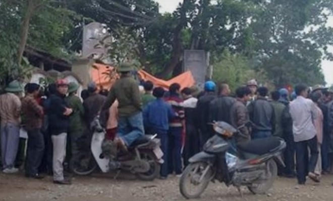 Vụ án mạng gây hoang mang cho bà con thôn xóm.