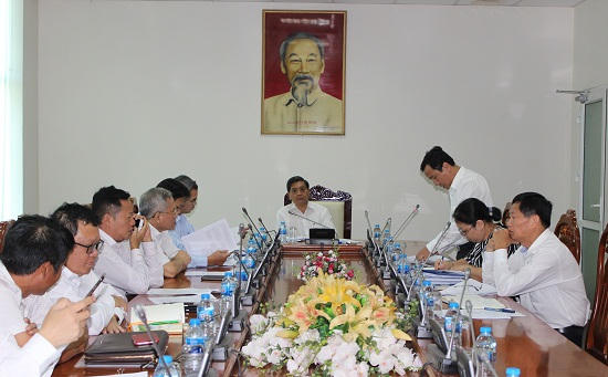Lãnh đạo UBND tỉnh Bà Rịa – Vũng Tàu tổ chức cuộc họp báo cáo việc xin điều chỉnh Giấy chứng nhận đầu tư Dự án Sao Mai – Bến Đình. (Nguồn: Cổng thông tin tỉnh Bà Rịa - Vũng Tàu)