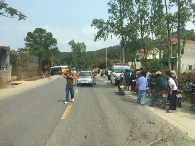 Hiện trường vụ tai nạn.