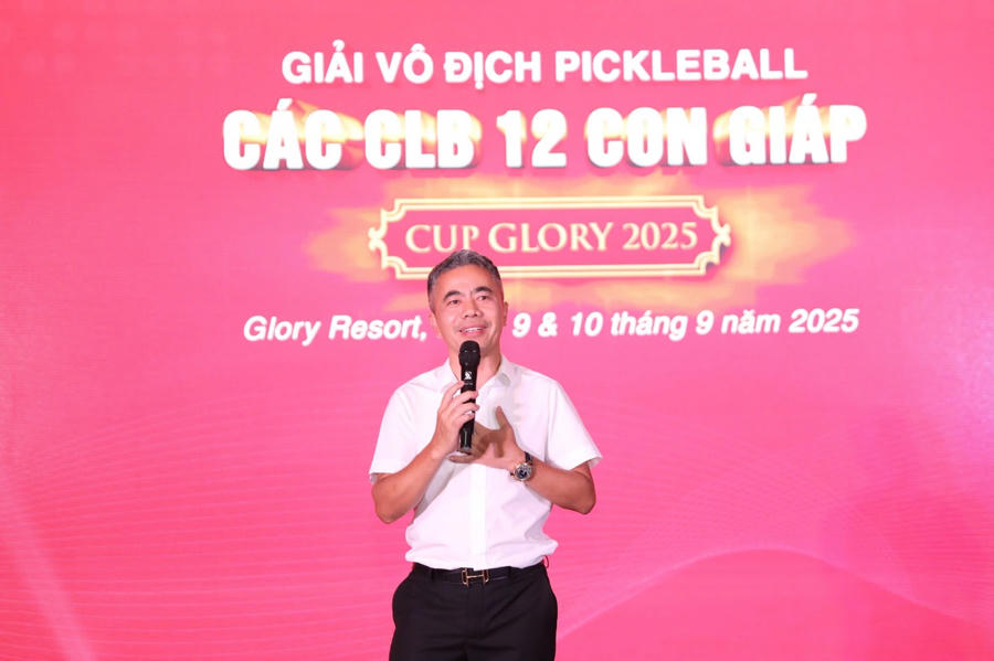 Ông Nguyễn Hồng Vinh – Chủ tịch HĐQT Glory Resort kiêm Chủ tịch Sáng lập Special Tour và Trưởng Ban Tổ chức giải Vô địch Pickleball các CLB 12 con Giáp.