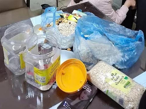 Số ma túy được ngụy trang trong các hộp yến mạch.