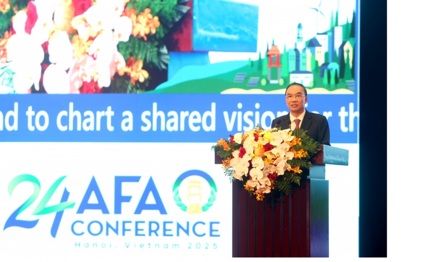 GS.TS. Đoàn Xuân Tiên - Chủ tịch VAA, Chủ tịch AFA nhiệm kỳ 2024 -2025 phát biểu khai mạc.