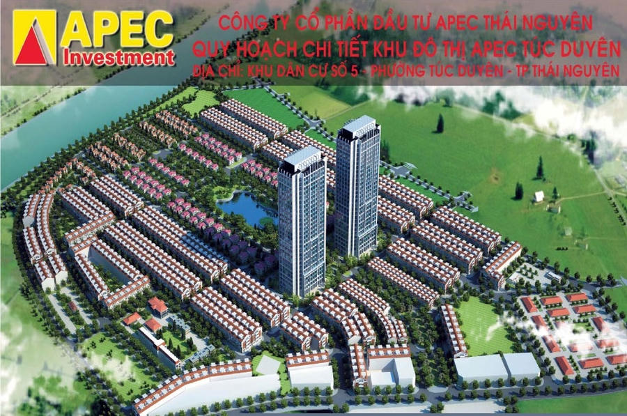 Phối cảnh dự án Khu dân cư số 5, phường Túc Duyên, TP Thái Nguyên (Công ty Cổ phần Đầu tư APEC Thái Nguyên làm chủ đầu tư)