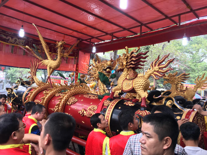 "Ông pháo" của Lễ hội rước pháo Đồng Kỵ. Ảnh: Yến Nguyễn