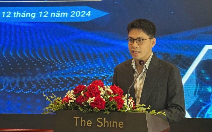 Ông Nguyễn Anh Vũ, Trưởng phòng Hợp tác quốc tế, Cục Thương mại Điện tử và Kinh tế số phát biểu khai mạc