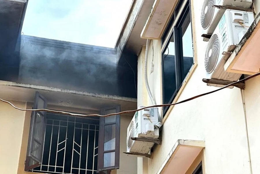 Hiện trường vụ cháy.