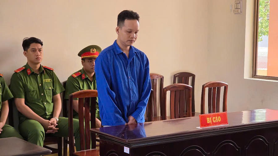 Bị cáo Danh Tiến Anh tại phiên toà