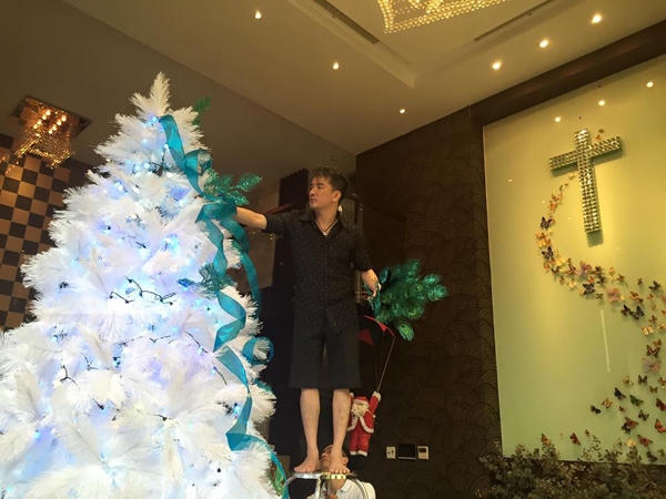 Đàm Vĩnh Hưng không tiếc tay chi một khoản tiền lớn để mua cây thông Noel theo sở thích. Ảnh: Internet