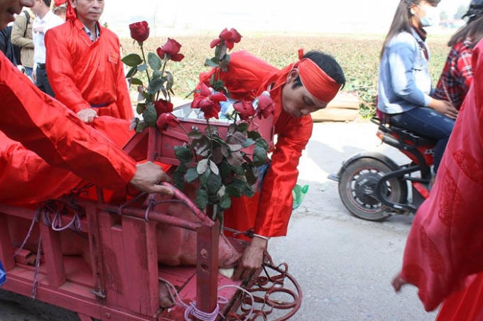 Điều đặc biệt trong nghi thức ch&eacute;m lợn trong hội xu&acirc;n 2016