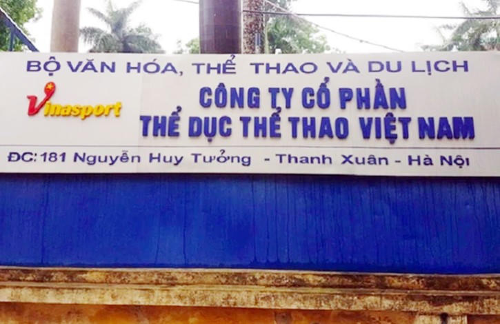 Trụ sở Công ty CP Thể dục Thể thao Việt Nam (Vinasport). Ảnh Internet