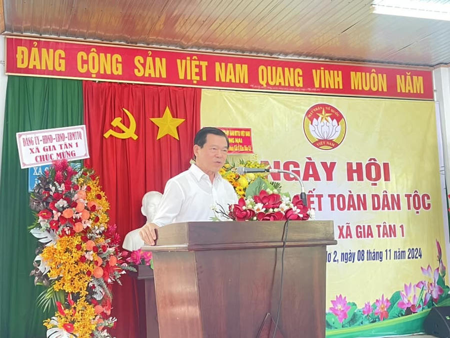 Bí thư Tỉnh uỷ Đồng Nai Nguyễn Hồng Lĩnh phát biểu tại Ngày hội