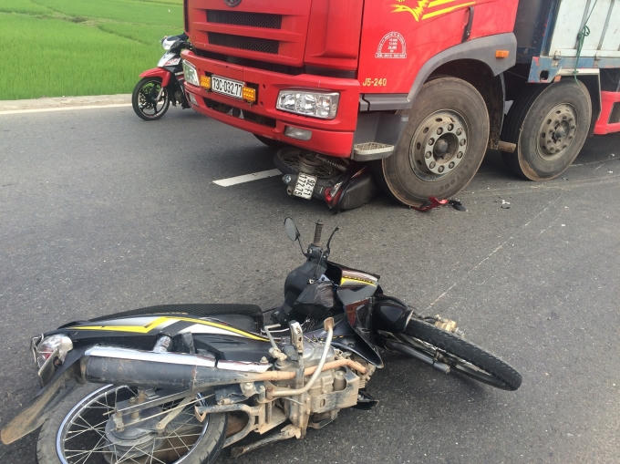 Hiện trường vụ tai nạn.