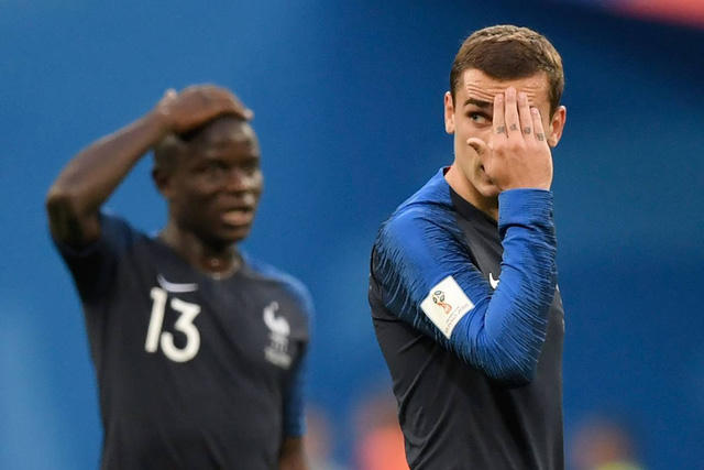 Griezmann thi đấu khá mờ nhạt dù anh là một mũi tấn công quan trọng của Les Blues