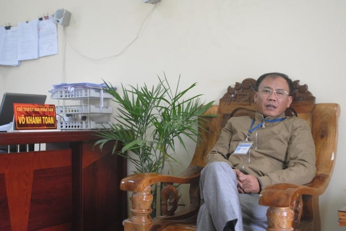 Ông Võ Khánh Toàn, Chủ tịch UBND xã Tiền Phong (ảnh Duy Ngợi).