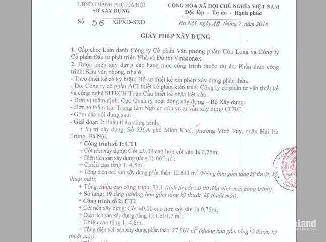 Giấy phép xây dựng của dự án.